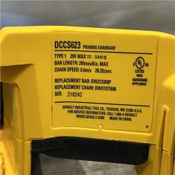 AS-IS DEWALT 20V MAX 8 in. Brushless Cordless Battery Powered Pruning Chainsaw (Tool Only)