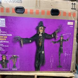 DALLAS LOCATION - AS-IS Home Accents Holiday 15 ft. Gruesome Grounds Giant-Sized Animated LED Worricrow H10