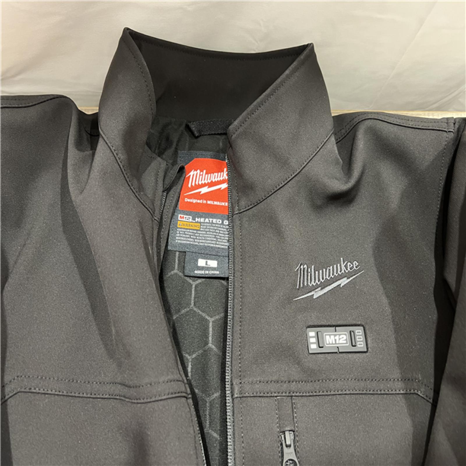 AS-IS Milwaukee Men's Large 12-Volt Lithium-Ion Cordless Tough Shell Black Heated Jacket with