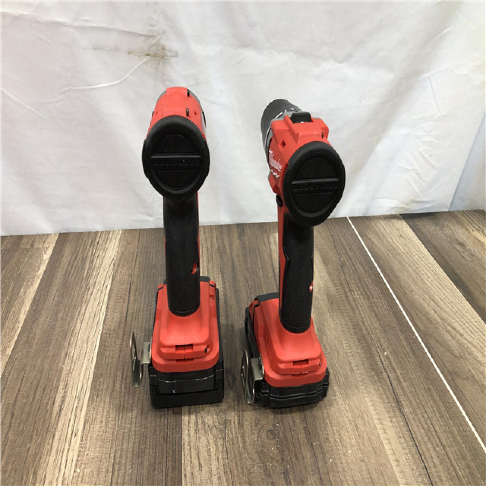 AS-IS Milwaukee 18-Volt Lithium-Ion Brushless Cordless Compact Hammer Drill/Impact Combo Kit