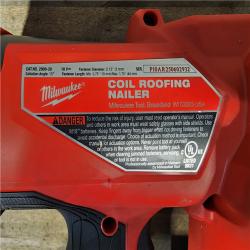 HOUSTON LOCATION - AS-IS Milwaukee M18 FUEL 18-Volt Lithium-Ion Brushless Cordless Coil Roofing Nailer (Tool Only)