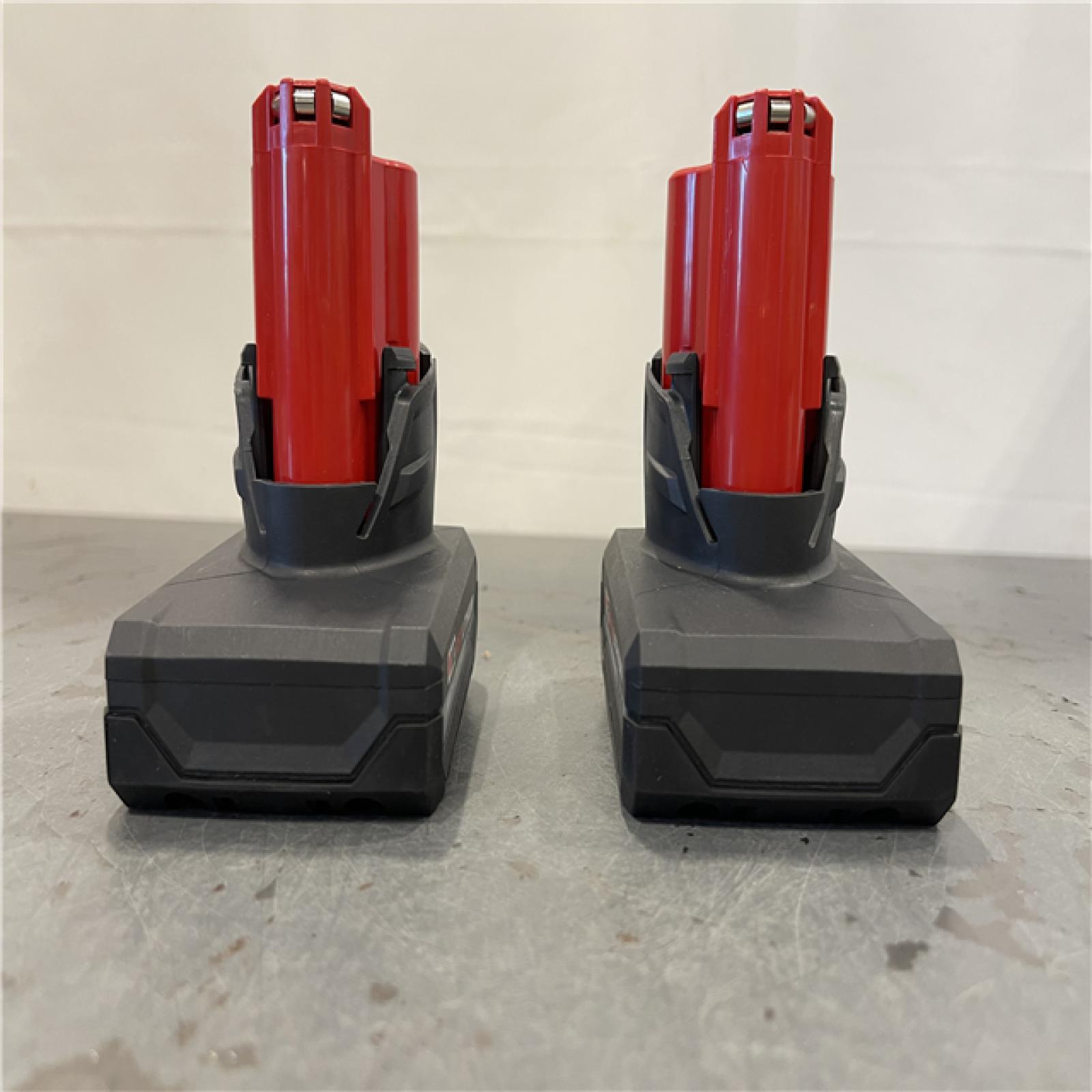 AS-IS - Milwaukee M12 12V Lithium-Ion XC High Output 5.0 Ah Battery (2-Pack) Starter Kit