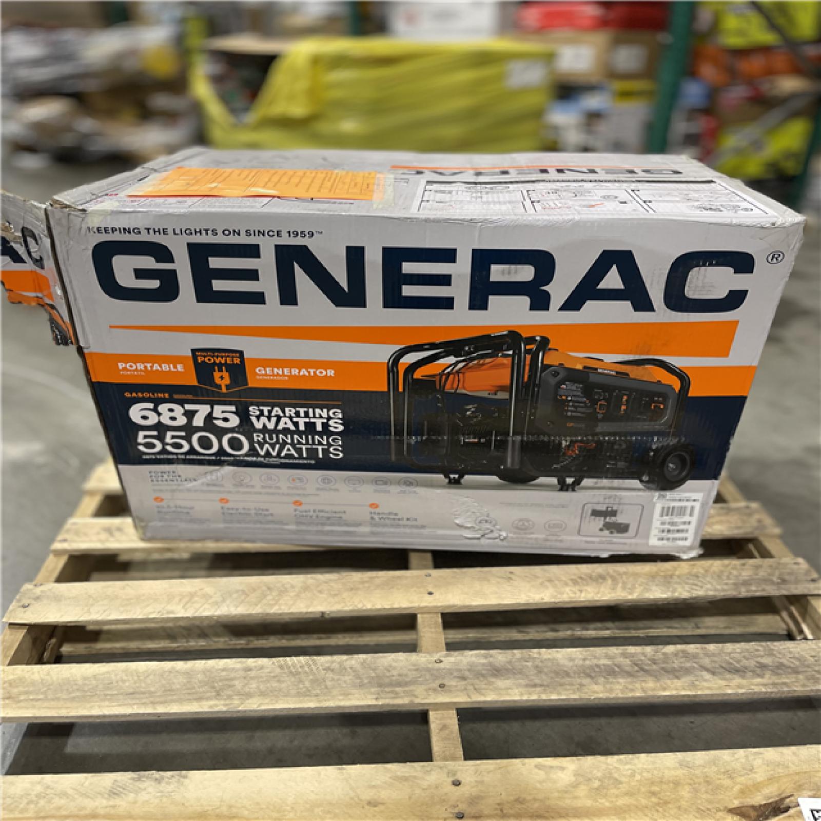 DALLAS LOCATION- Generac 6875 / 5500-Watt Electric Switch Gasoline Powered Portable Generator