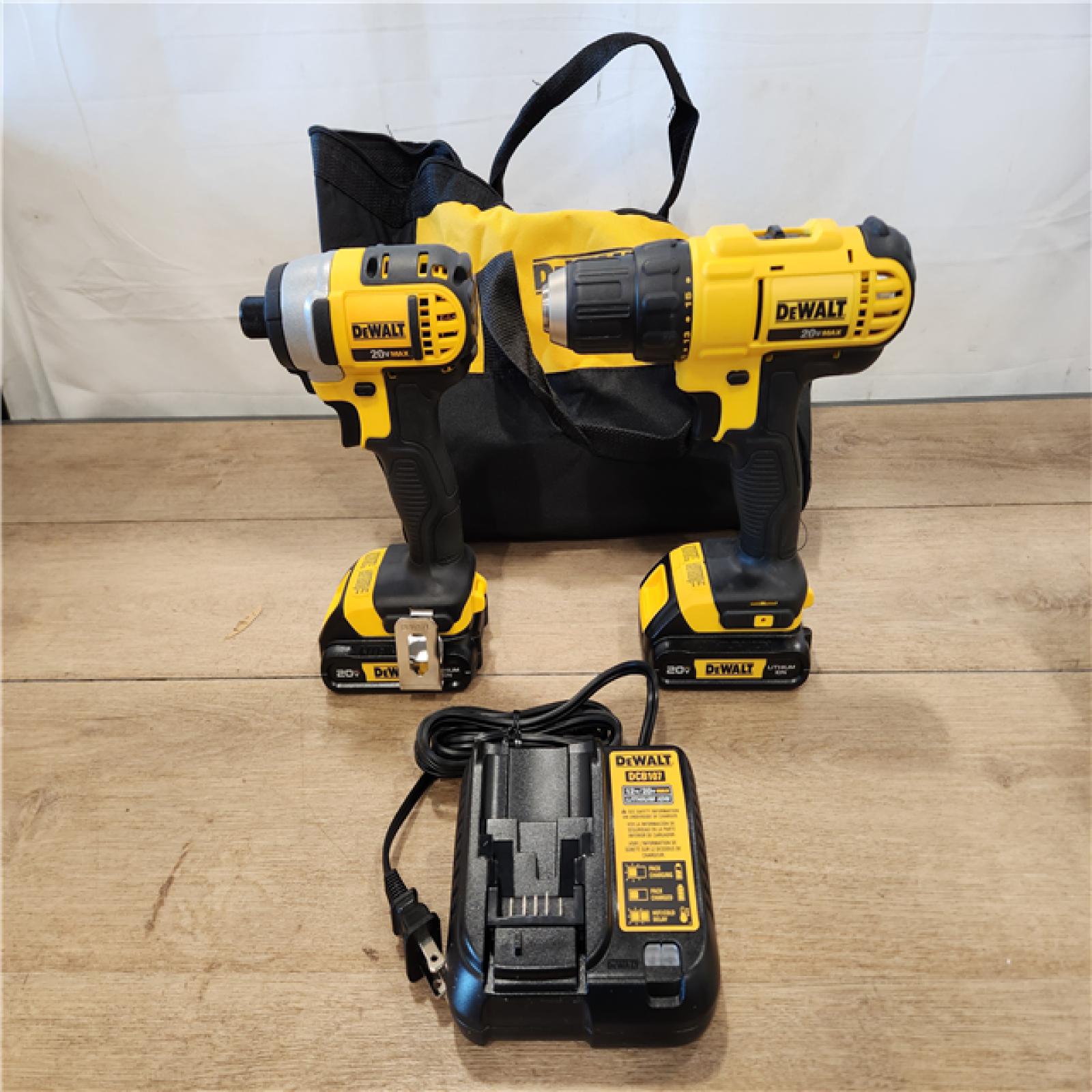 AS-IS- DEWALT 20V MAX Cordless Drill/Impact 2 Tool Combo Kit