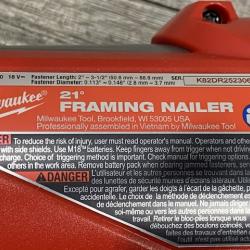 AS-IS Milwaukee FUEL 3-1/2 in. 18-Volt 21-Degree Lithium-Ion Brushless Cordless Framing Nailer (Tool-Only)