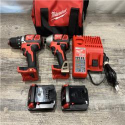 AS-IS Milwaukee 18V Lithium-Ion Cordless Drill Driver/Impact Driver Combo Kit