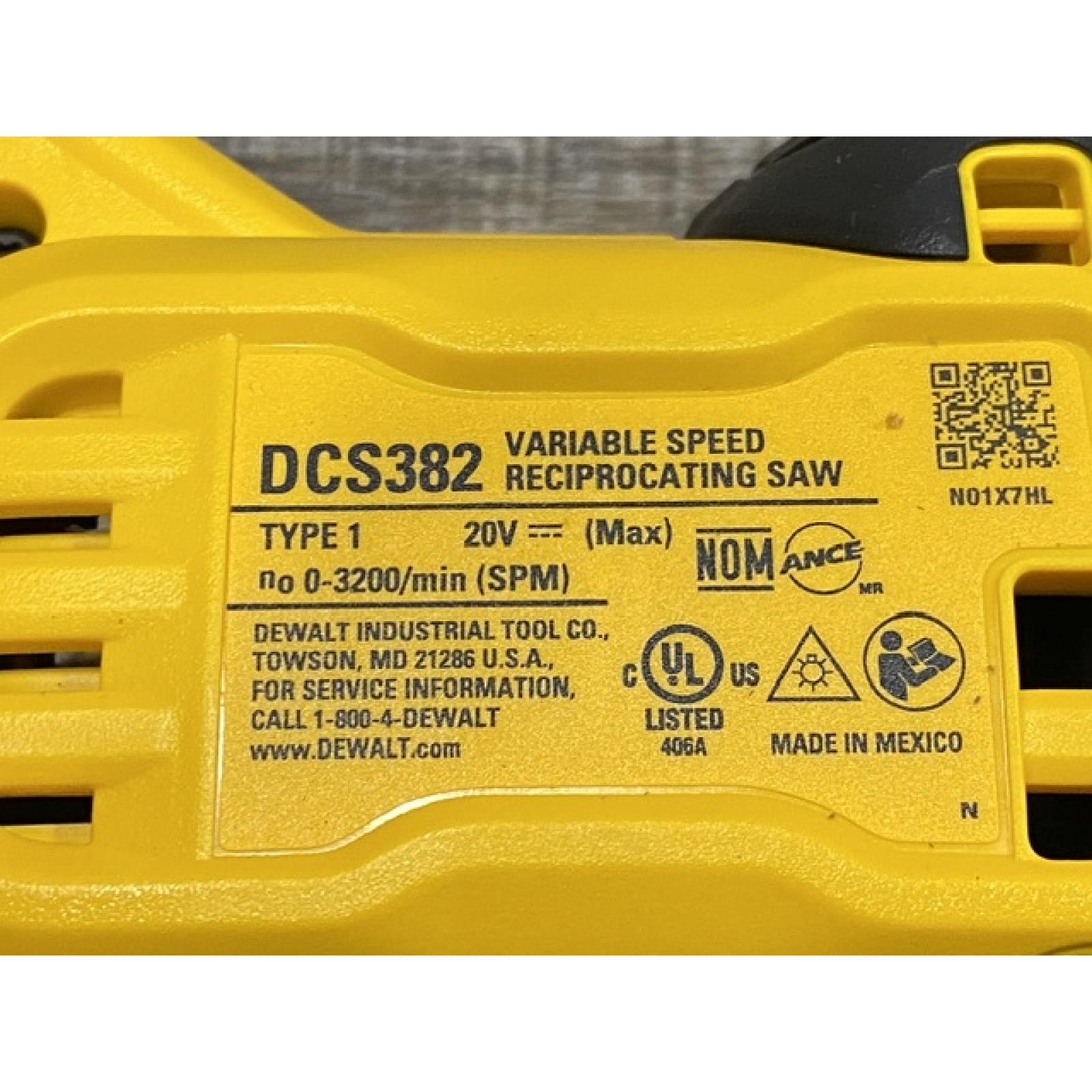 AS-IS DEWALT 20V MAX Cordless Brushless Reciprocating Saw (Tool Only)