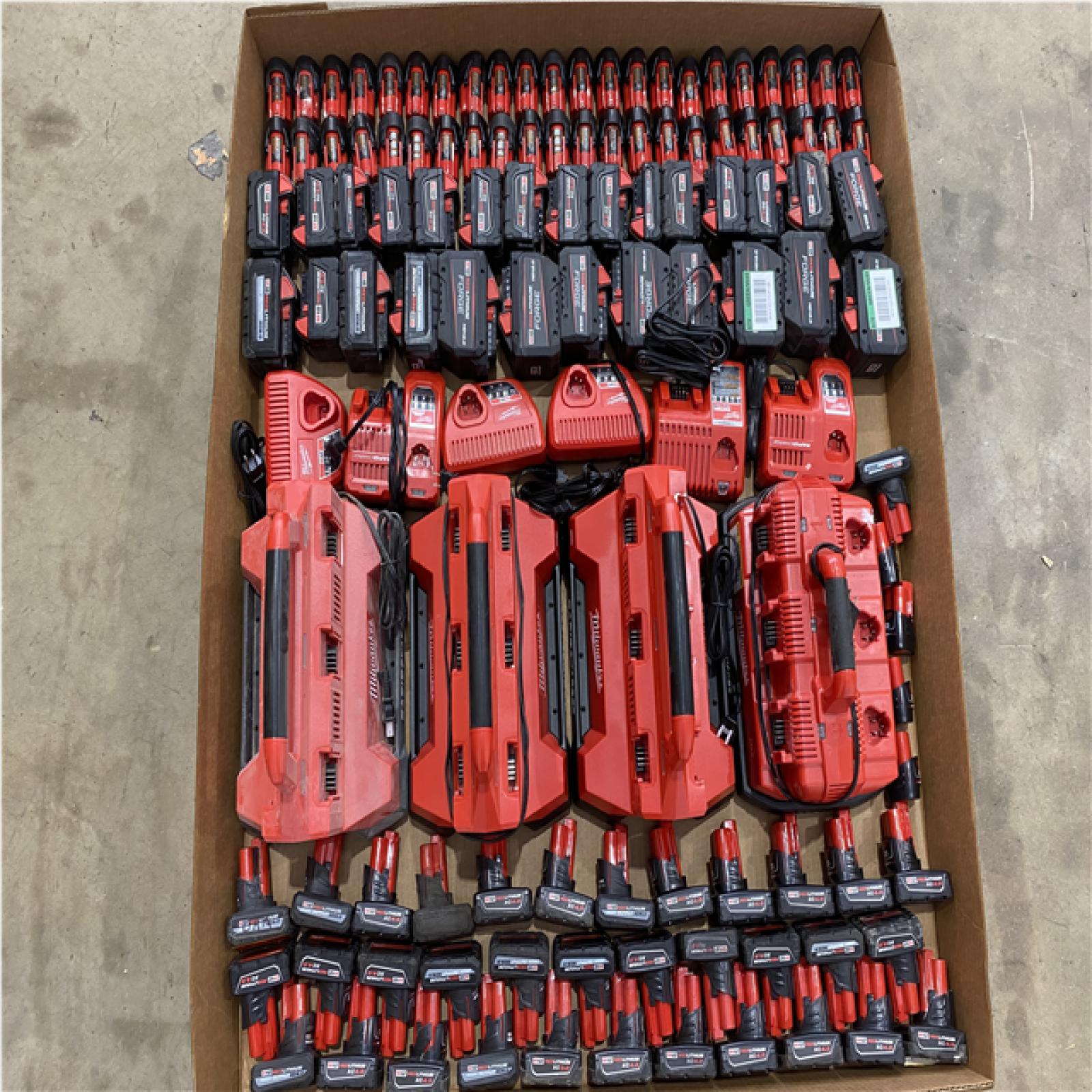 Houston Location - AS-IS Tool Pallet CHARGER/BATTERY MIX