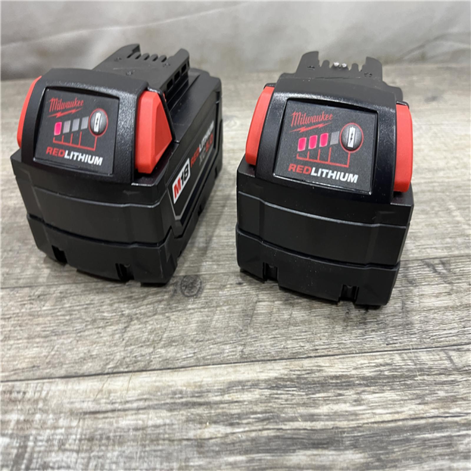 AS-IS Milwaukee 18-Volt Lithium-Ion XC Extended Capacity 5.0 Ah Battery Pack (2-Pack)