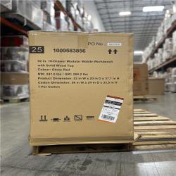 DALLAS LOCATION- Husky Modular Tool Storage 52 in. W x 20 in. D Standard Duty Red Mobile Workbench Cabinet