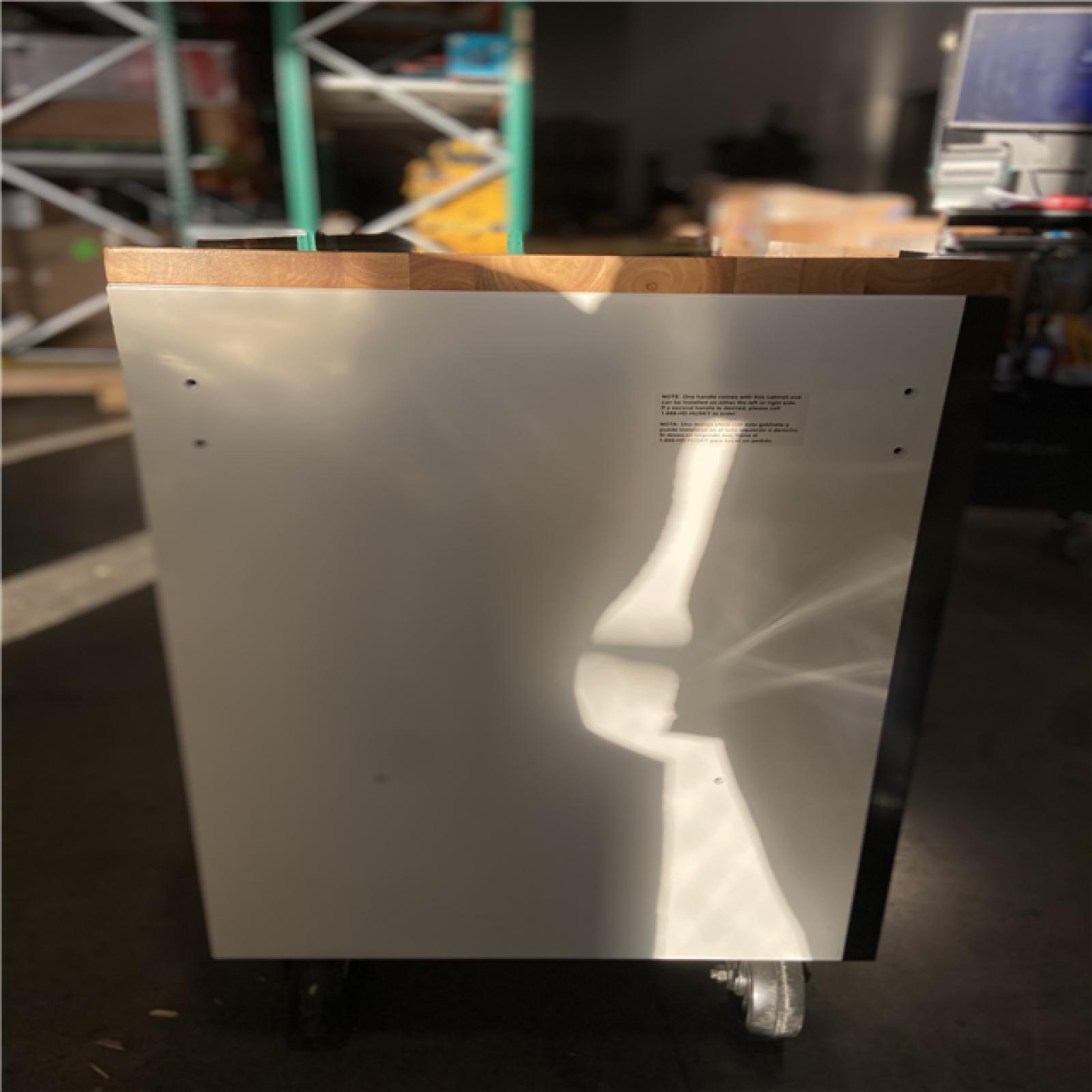 DALLAS LOCATION - Husky Tool Storage 61 in. W x 23 in. D Heavy Duty White Mobile Workbench Tool Chest