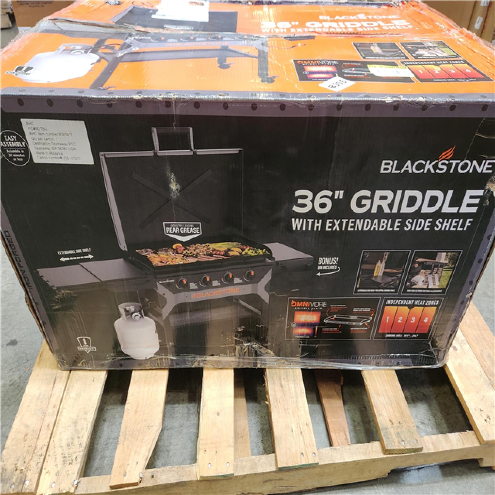 Phoenix NEW Blackstone 4-Burner Liquid Propane Outdoor Griddle with Hood in Black