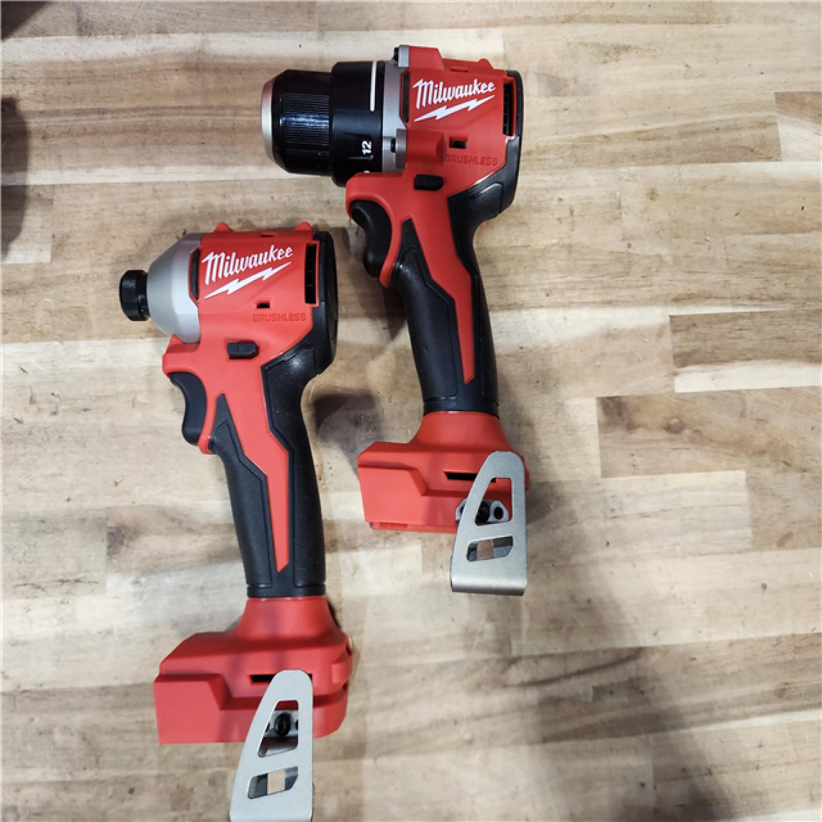 HOUSTON LOCATION - AS-IS Milwaukee M18 18V Lithium-Ion Brushless Cordless Compact Drill/Impact Combo Kit