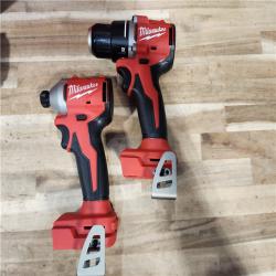 HOUSTON LOCATION - AS-IS Milwaukee M18 18V Lithium-Ion Brushless Cordless Compact Drill/Impact Combo Kit