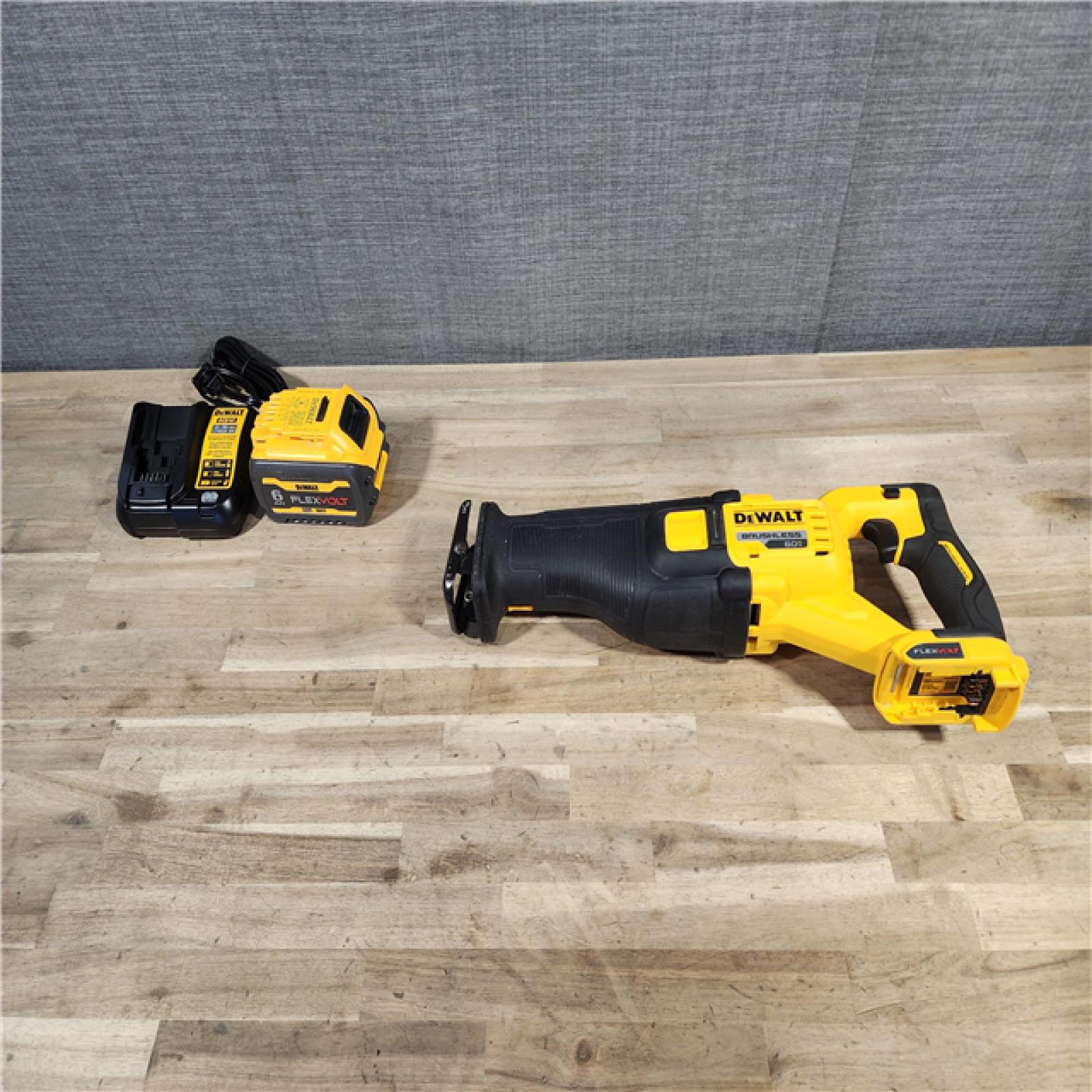 HOUSTON LOCATION - AS-IS FLEXVOLT 60V MAX Cordless Brushless Reciprocating Saw with (1) FLEXVOLT 6.0Ah Battery