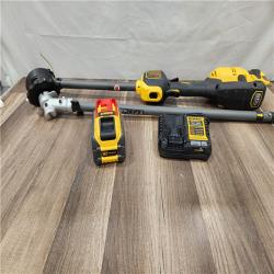 AS-IS DEWALT FLEXVOLT 60V MAX 17 in. Cordless Battery Powered Attachment Capable Trimmer Kit with (1) FLEXVOLT 3Ah Battery & Charger