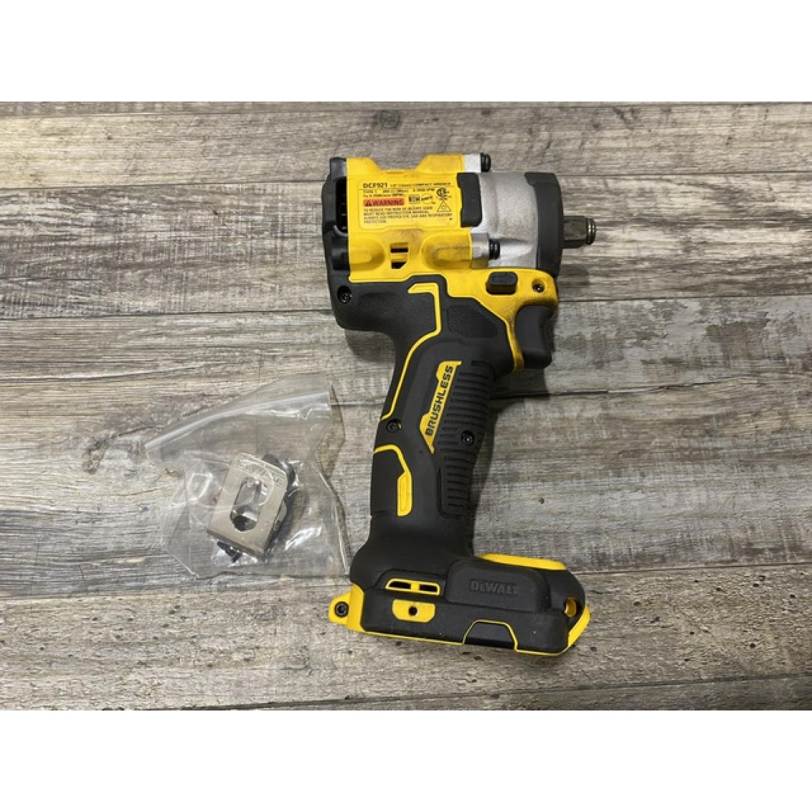 AS-IS DEWALT ATOMIC 20V MAX Cordless Brushless 1/2 in. Variable Speed Impact Wrench (Tool Only)