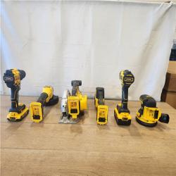 AS-IS- DEWALT 20V Lithium-Ion Cordless 6-Tool Combo Kit with 5.0 Ah and 2.0 Ah Batteries  Charger and Tough System 2.0 Rolling Toolbox