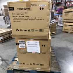 DALLAS LOCATION- Husky Tool Storage 42 in. W x 18 in. D Standard Duty Black Tool Chest Combo