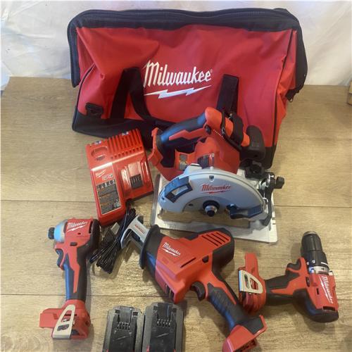 AS-IS Milwaukee 18-Volt Lithium-Ion Brushless Cordless (4-Tool) Combo Kit