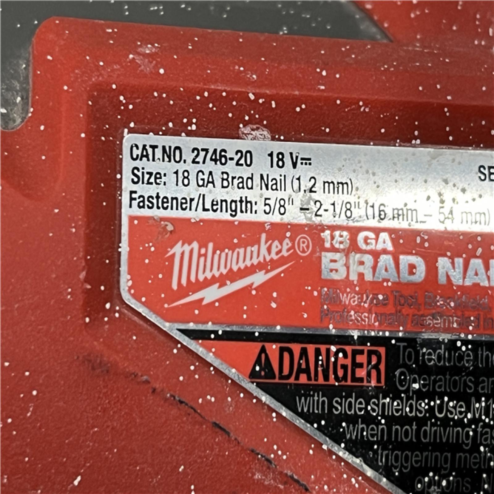 AS-IS Milwaukee FUEL 18-Volt Lithium-Ion Brushless Cordless Gen II 18-Gauge Brad Nailer (Tool-Only)