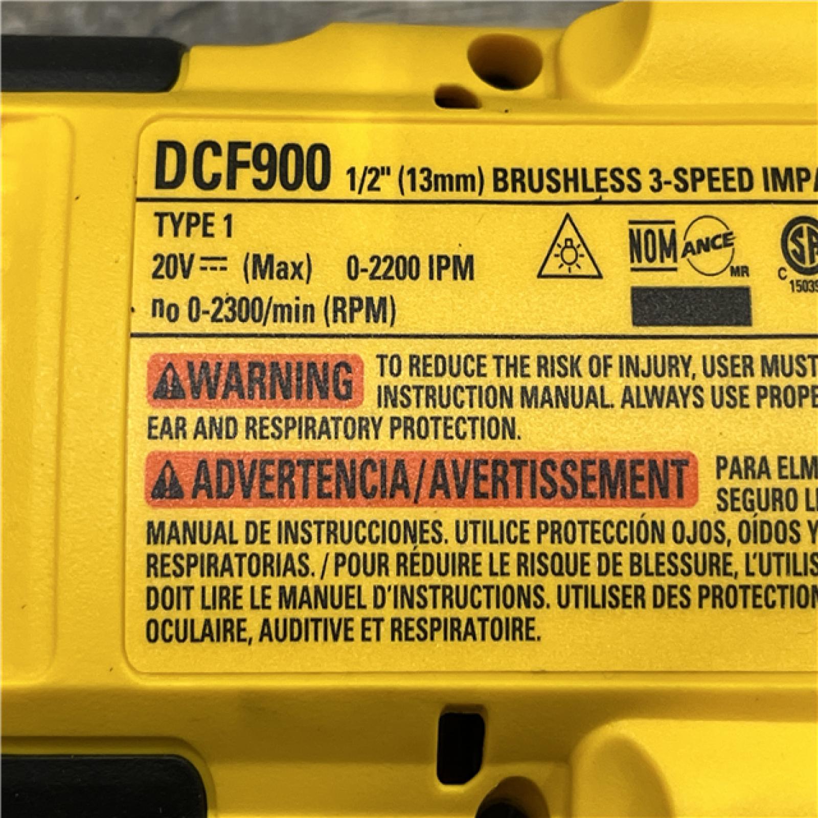 AS-IS DEWALT 20V MAX Lithium-Ion Cordless 1/2 in. Impact Wrench Kit