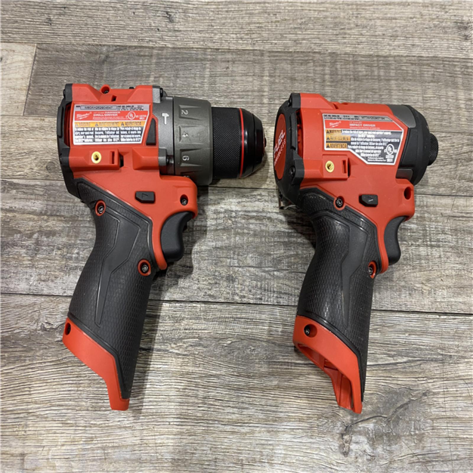 AS-IS Milwaukee FUEL 12-Volt Lithium-Ion Brushless Cordless Hammer Drill and Impact Driver Combo Kit