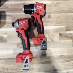 HOUSTON LOCATION - AS-IS M18 18-Volt Lithium-Ion Brushless Cordless Compact Hammer Drill/Impact Combo Kit (2-Tool) with (2) Batteries  Bag