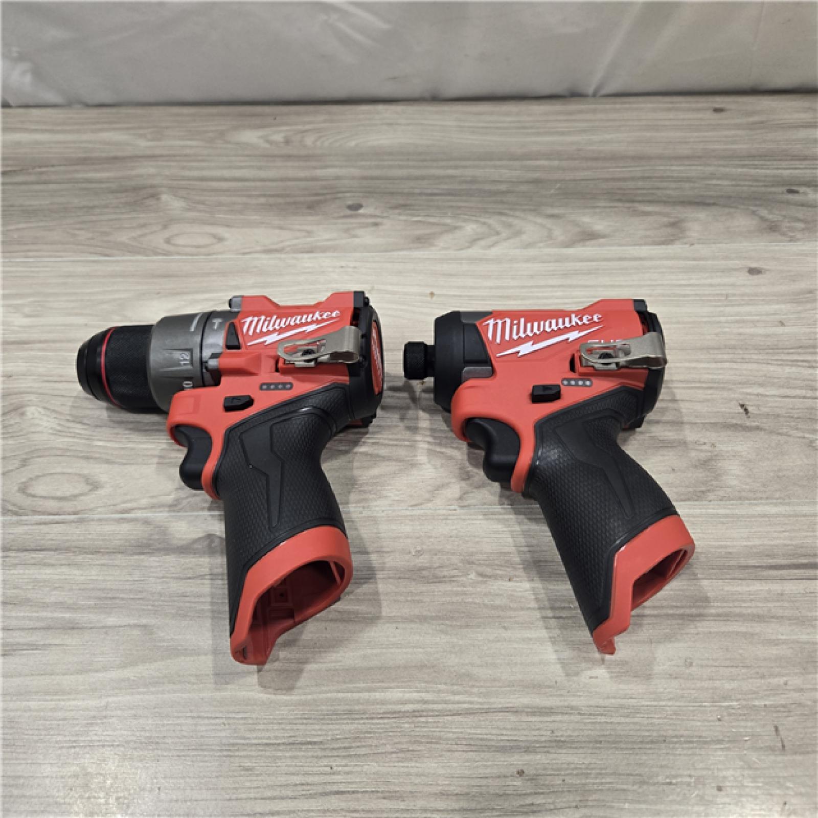 AS-IS Milwaukee 3497-22 12V Brushless Hammer Drill and Impact Driver Combo Kit