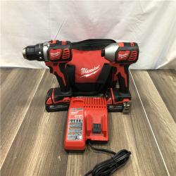 AS-IS Milwaukee 18V Lithium-Ion Cordless Drill Driver/Impact Driver Combo Kit
