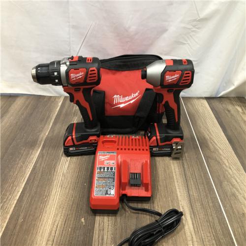 AS-IS Milwaukee 18V Lithium-Ion Cordless Drill Driver/Impact Driver Combo Kit