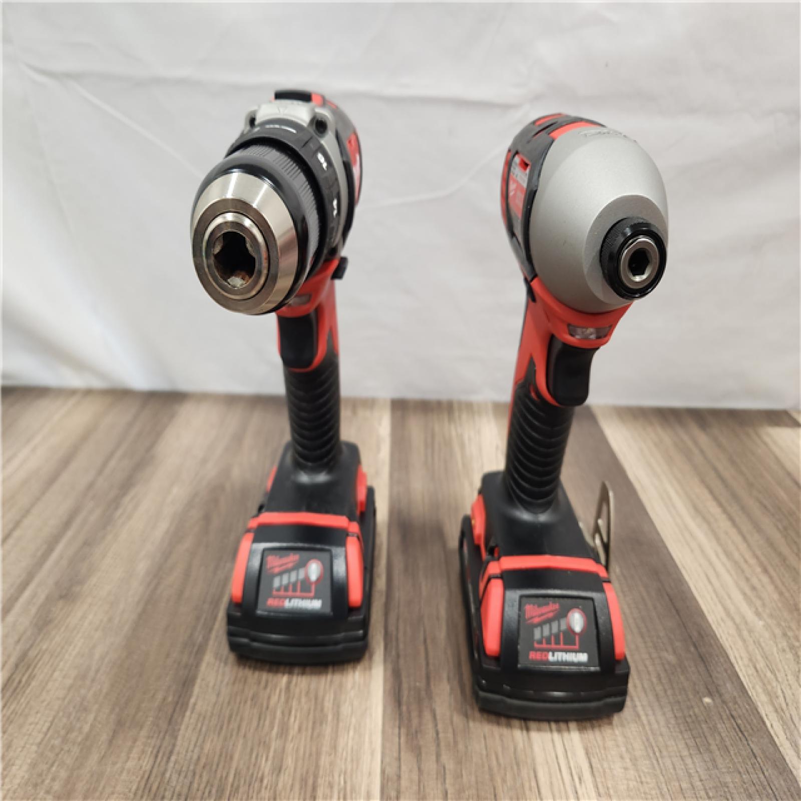 AS-IS- Milwaukee 18V Cordless Brushed 2-Tool Drill/Driver and Impact Driver Kit