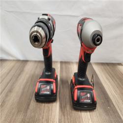 AS-IS- Milwaukee 18V Cordless Brushed 2-Tool Drill/Driver and Impact Driver Kit