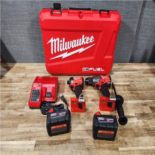 Houston Location AS-IS Milwaukee FUEL 18V Lithium-Ion Brushless Cordless Hammer Drill and Impact Driver Combo Kit