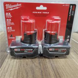 NEW! Milwaukee M12 12-Volt Lithium-Ion XC Extended Capacity 3.0Ah Battery Pack 3.0Ah (2-Pack)