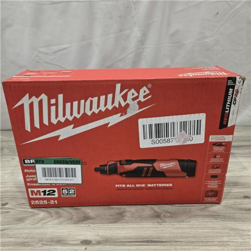 NEW! - 2525-21 Milwaukee M12 12V Li-Ion Cordless Rotary Tool Kit