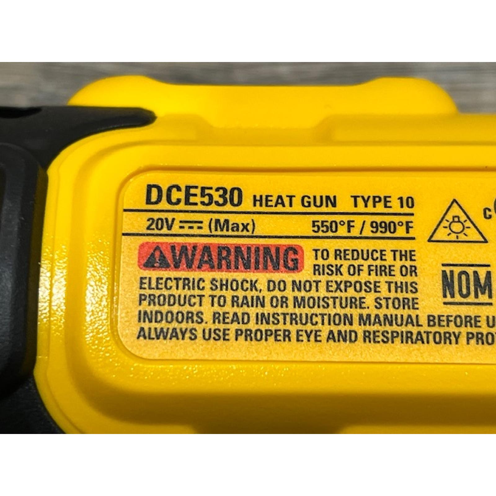 AS-IS DEWALT 20V MAX Cordless Compact Heat Gun with Flat and Hook Nozzle Attachments