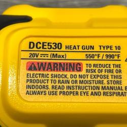 AS-IS DEWALT 20V MAX Cordless Compact Heat Gun with Flat and Hook Nozzle Attachments