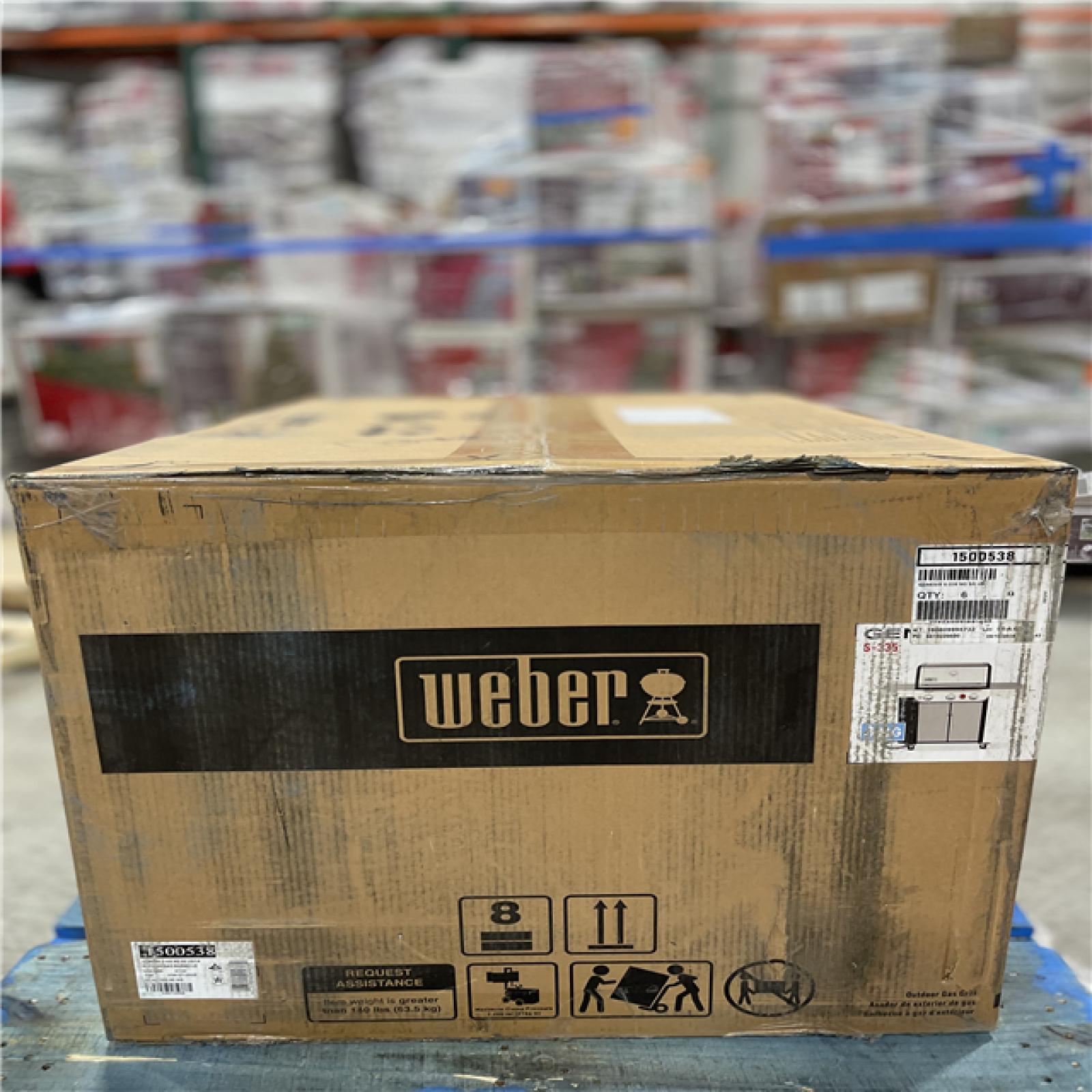 DALLAS LOCATION - Weber Genesis S-335 3-Burner Natural Gas Grill in Stainless Steel with Side Burner