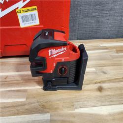 HOUSTON LOCATION - AS-IS (APPEARS LIKE NEW) Milwaukee 3624-21 12V M12 Lithium-Ion Cordless USB Rechargeable Green Beam Cross Line & 4-Points Laser Kit