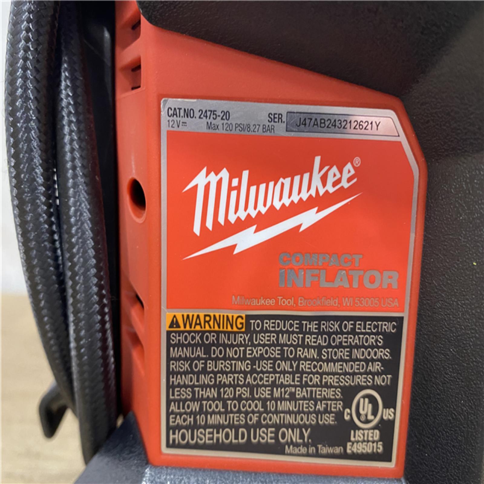 AS-IS Milwaukee 12-Volt Lithium-Ion Cordless Electric Portable Inflator (Tool-Only)