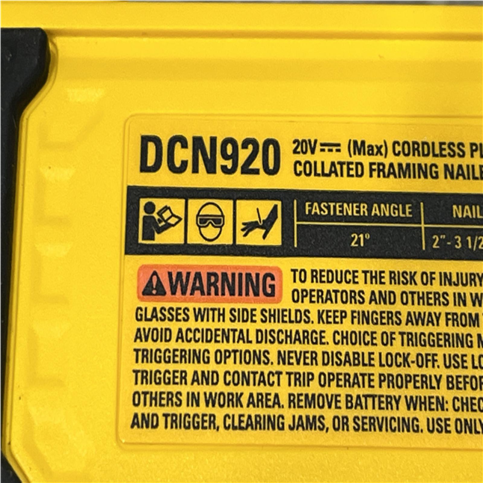 AS-IS DEWALT 20-Volt 21° Cordless Framing Nailer (Tool-Only)