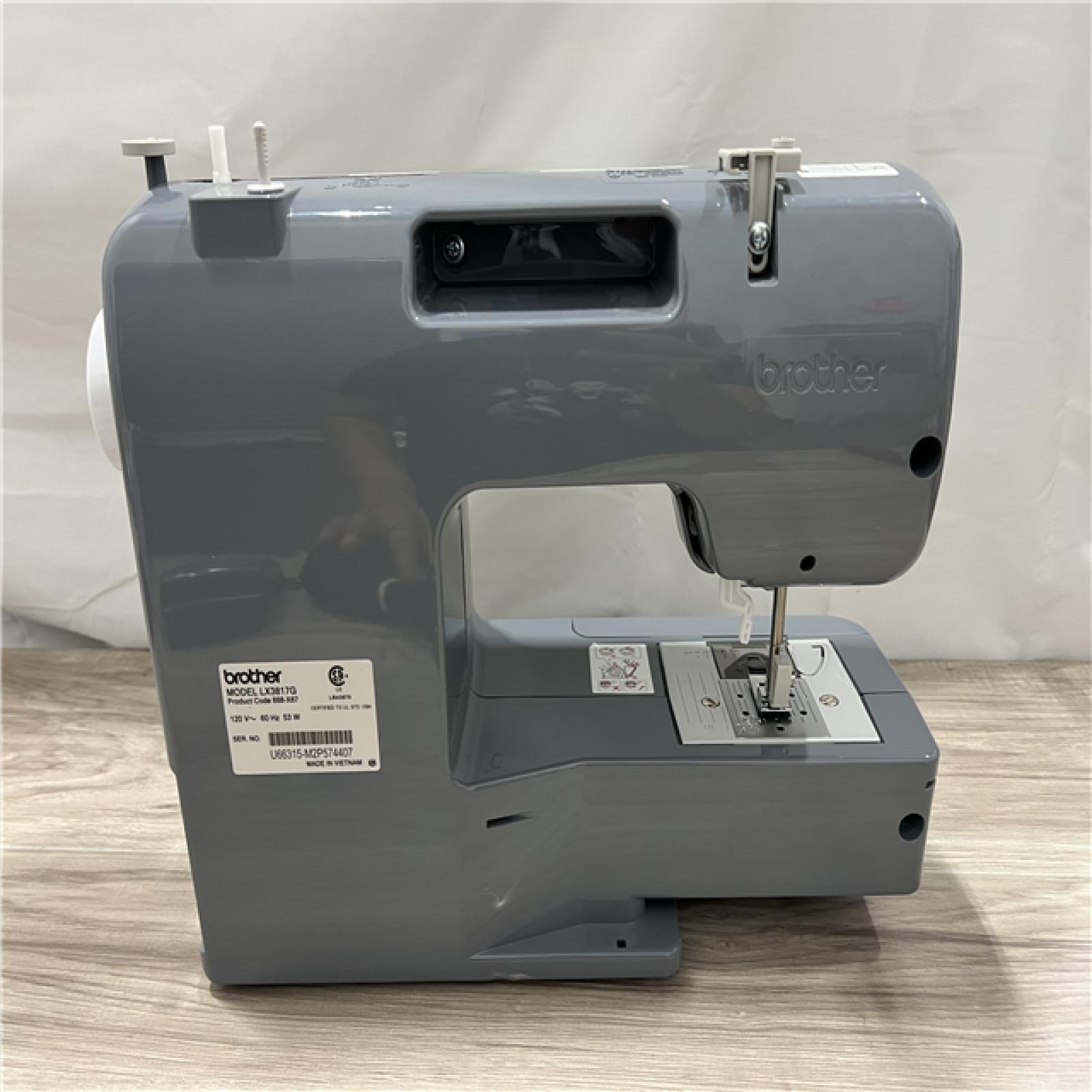 AS-IS Brother LX3817G 17-Stitch Portable Full-Size Sewing Machine  Grey