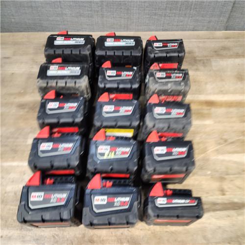 HOUSTON LOCATION - AS-IS MILWAUKEE BATTERY PACK QTY - 15