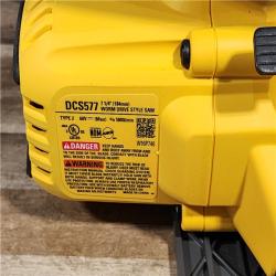 HOUSTON LOCATION - AS-IS DEWALT FLEXVOLT 60V MAX Cordless Brushless 7-1/4 in. Wormdrive Style Circular Saw (Tool Only)