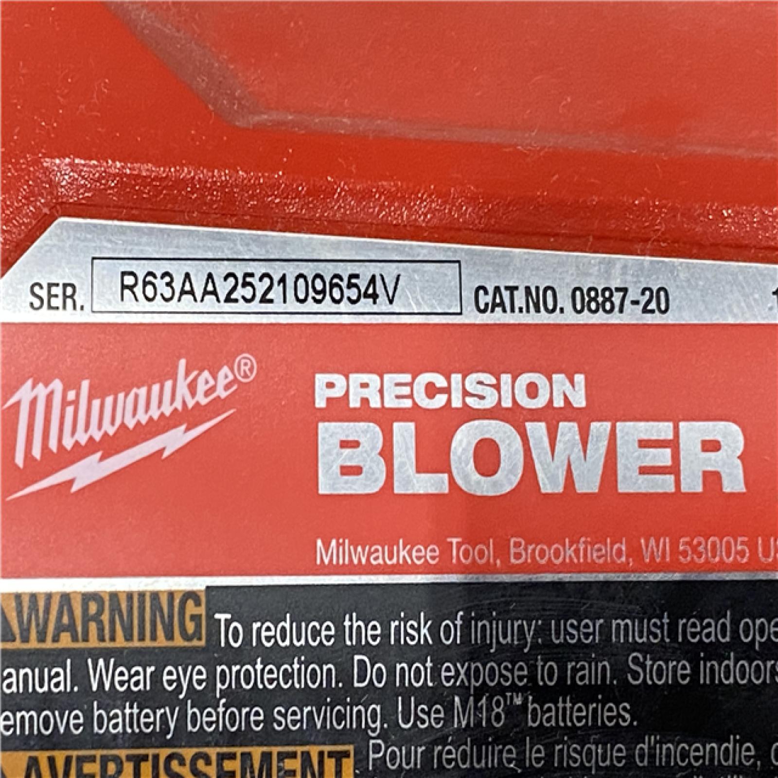AS-IS Milwaukee 18V Lithium-Ion 570 MPH Brushless Cordless Precision Blower (Tool-Only)