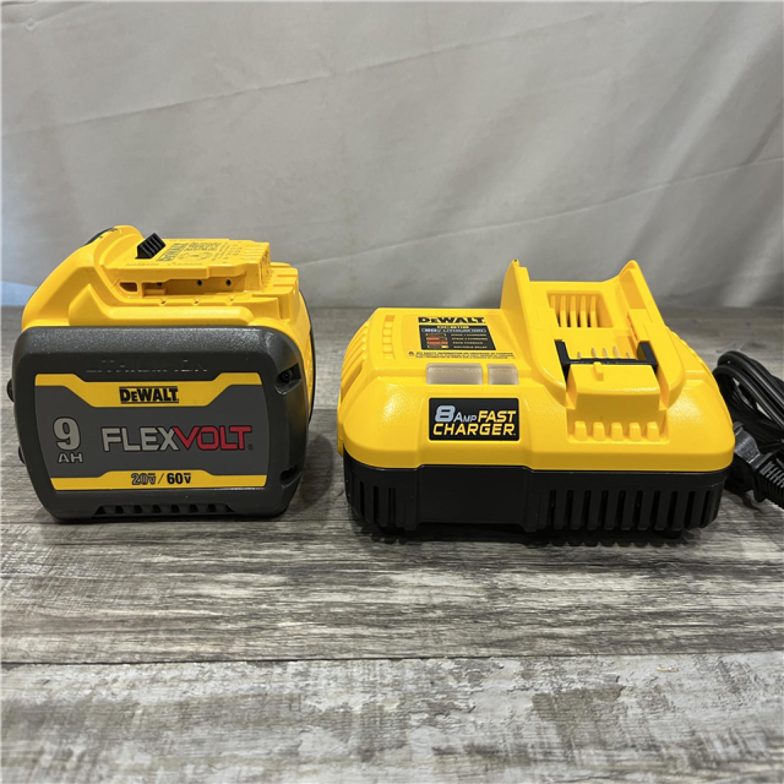 AS-IS DEWALT 20V/60V MAX FLEXVOLT Lithium-Ion 9.0Ah Battery and Charger Starter Kit