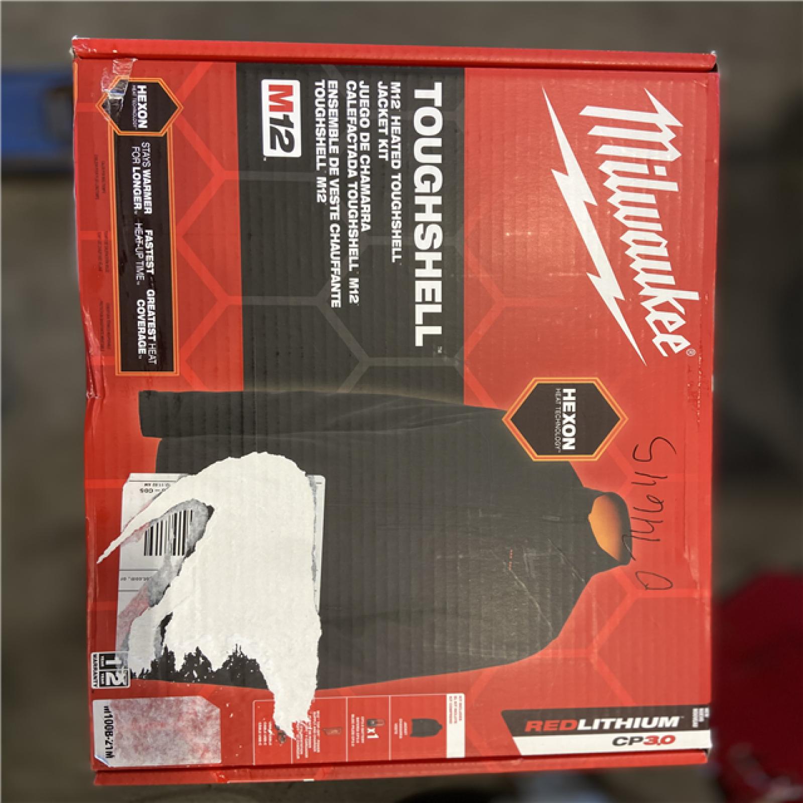 NEW! - Milwaukee Men's Medium M12 12-Volt Lithium-Ion Cordless Tough Shell Black Heated Jacket Kit