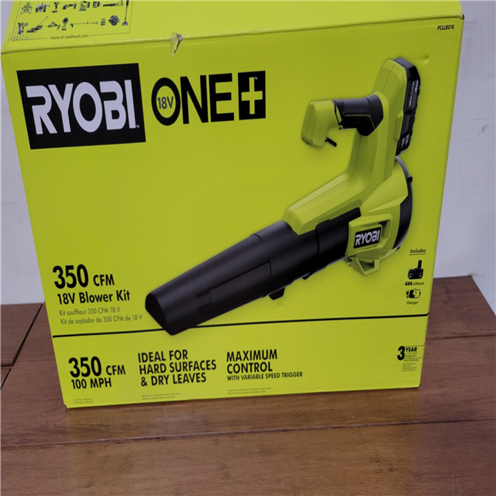 California NEW Ryobi One+ 350 CFM 18V Blower Kit (Tool Only)