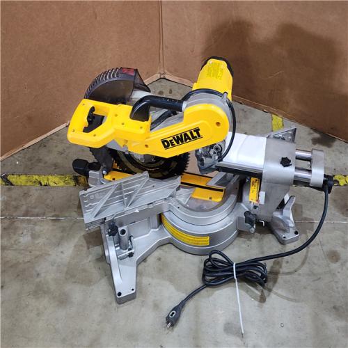 HOUSTON LOCATION - AS-IS DEWALT 15 Amp Corded 12 in. Double Bevel Sliding Compound Miter Saw